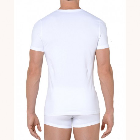 Tee-Shirt Col V, Smart Cotton, Hom, 349789