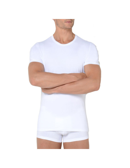 Tee-Shirt Crew Col Rond, Smart Cotton, Hom, 349790