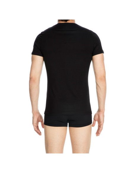 Tee-Shirt Col V Manches Courtes, Classique, Hom 400206