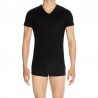 Tee-Shirt Col V Manches Courtes, Classique, Hom 400206