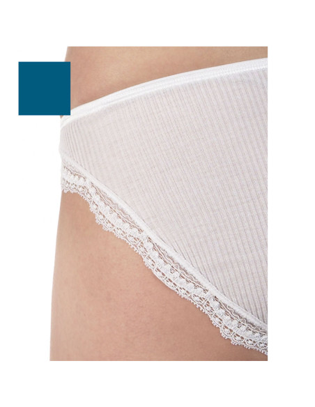 Slip Plissé Dentelle, 100% Fil D 'Ecosse, Oscalito 3161