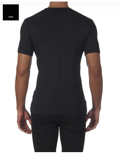 Pull / Sous Pull Manches Courtes Col V, Laine et Soie, Oscalito 622
