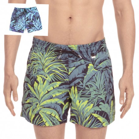 Maillot de Bain, Boxer de Plage Beach, Palmier, Hom 400513