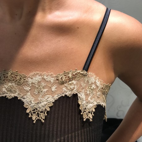 Top Bretelle 100% Soie Plissé, Artimaglia 37701