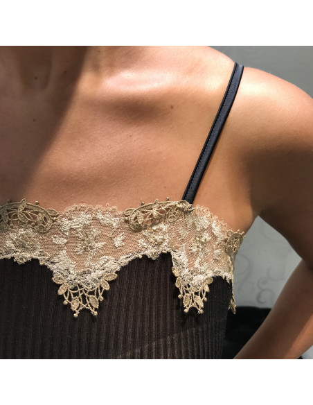 Top Bretelle 100% Soie Plissé, Artimaglia 37701