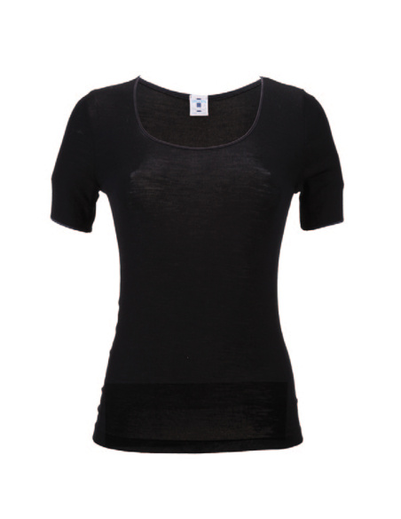 Top Laine et Soie Manches Courte, Sara, Madiva