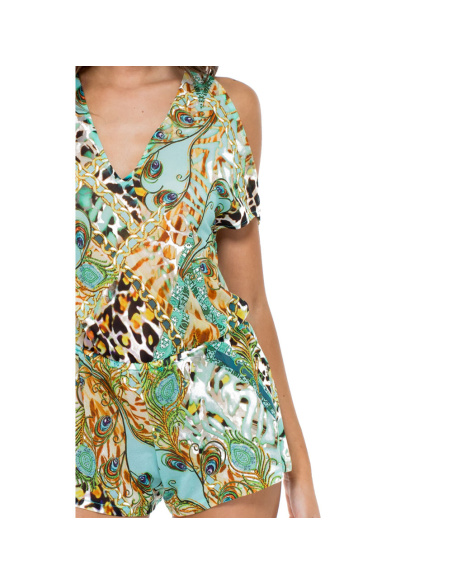 CombiShort Décolleté V, Guantanamera, Luli Fama L537M80-111