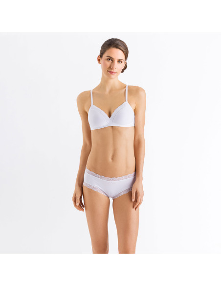 Padded Bra Without Underwire, Cotton Lace, Hanro 072432-0101