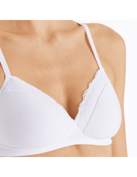 Soutien-Gorge Rembourré Sans Armature, Cotton Lace, Hanro 072432-0101