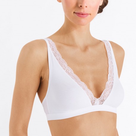 Bra Without Underwire, Cotton Lace, Hanro 072431-0101