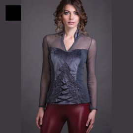 Top Manches Longues Laine & Soie, Velours, Artimaglia 69504-15