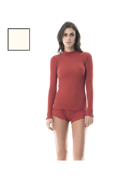 Long Sleeves Top Funnel Neck, Star, Boglietti FRG548-01