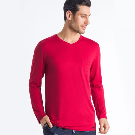 Tee-Shirt Col V Manches Longues , Noe, Hanro 075634-1440