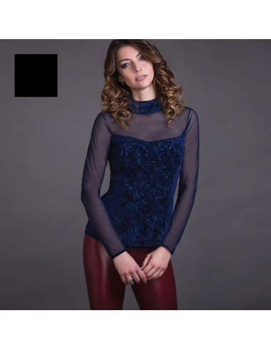 Long Sleeved Top with Funnel Neck, Artimaglia 70204 M/L