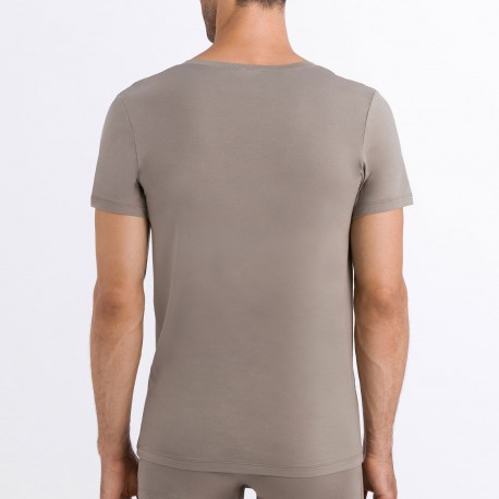 Tee-Shirt Col V Manches Courtes, Cotton Superior, Hanro 073089-1895