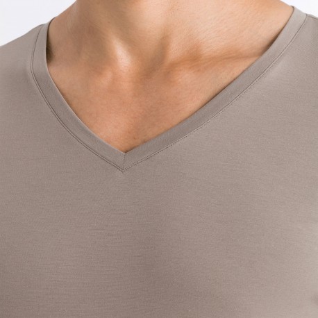 Tee-Shirt V Neck Short Sleeves, Cotton Superior, Hanro 073089-1895