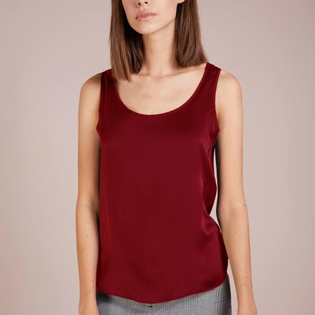 Top Sans Manches En Soie, Pan Coquelicot, Max Mara PAN-019