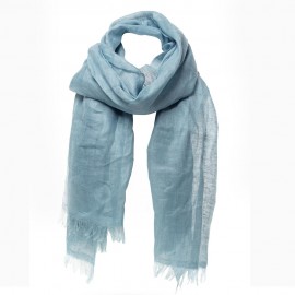 Stole Scarf 100% Linen, Utile Plain Aqua, Max Mara UTILE-002