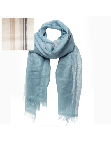 Stole Scarf, Liriche Striped Grey, Max Mara LIRICHE-001