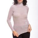 Top Manches Longues Plissé Col Roulé 70%Laine-30%Soie, Oscalito 9516-350