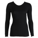 Top Long Sleeves Pleated Crew Neck 70% Wool-30% Silk, Oscalito 9515-020
