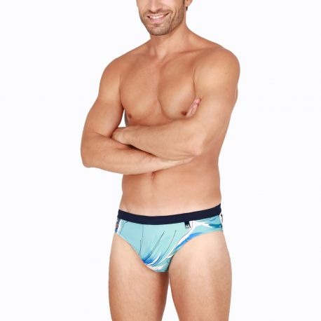 Maillot Mini Slip, Aqua, Hom 401648-00PF