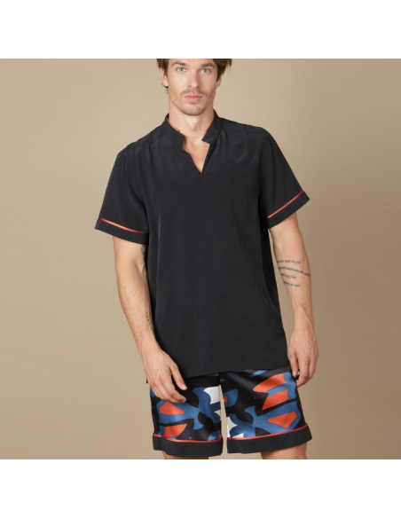 Pyjama-Short 98% Soie 2% Spandex, Arthur Graphiqu, Marjolaine 4ART4101/5001-0292