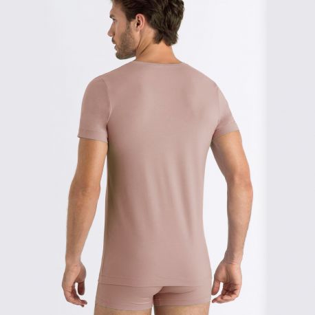 Tee-Shirt Col V Manches Courtes, Cotton Superior Ca, Hanro 073089-1216