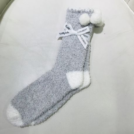 Fleece Socks Pompoms Ivoire, Sirus, Taubert 2801-588_IV