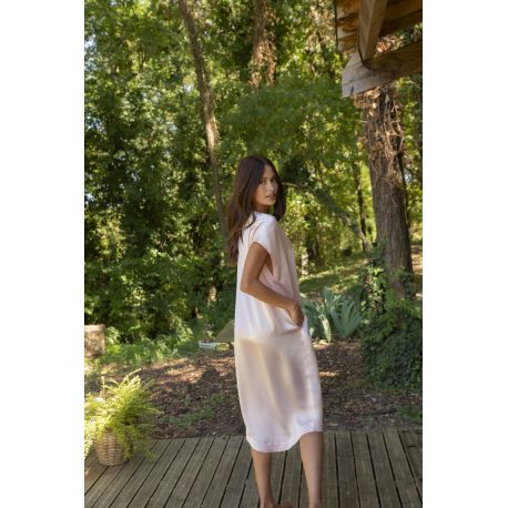 Tunique Longue, Soie, Marjolaine 3SOI3414-0074 Naturel