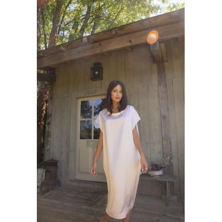 Tunique Longue, Soie, Marjolaine 3SOI3414-0074 Naturel