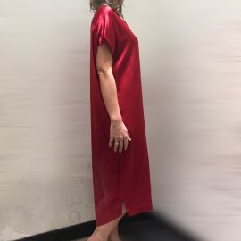 Tunique Longue, Soie, Marjolaine 3SOI3414-0005 Rouge 2