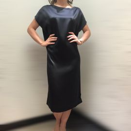 Tunique Longue, Soie, Marjolaine 3SOI3414-0004 Noir