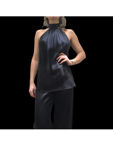 Débardeur Marjolaine Brescia - 50% Soie, Couleur étain/caramel, Taille L, Neuf Avec étiquettes