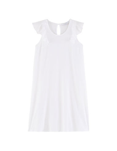 Chemise de nuit sans manche, Mirage, Laurence Tavernier 2111154-BLAN