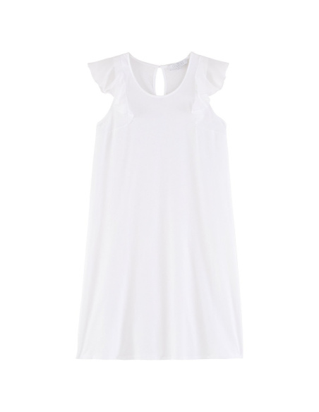 Chemise de nuit sans manche, Mirage, Laurence Tavernier 2111154-BLAN