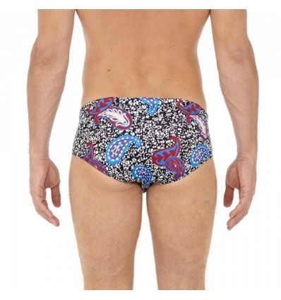 Slip De Bain Mini, Seydou - Navy Print, Hom 402079-P0RA