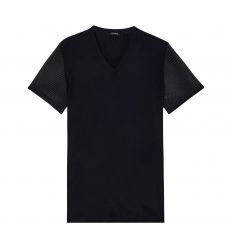 Tee-Shirt Col V, Loulou, Hom 402363-0004
