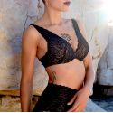 Plunge bra Foulard, Rosessence, Aubade HK81-NOIR