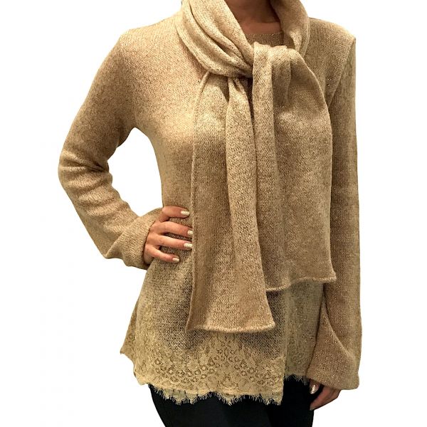 Pull Or Col Echarpe, Valery PG48-MGP57-ORO