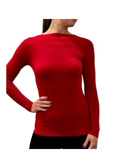 Pull Col Bateau Manches Longues Micro Modal, Venere, Softy Madiva VENERE-BARCHETTA