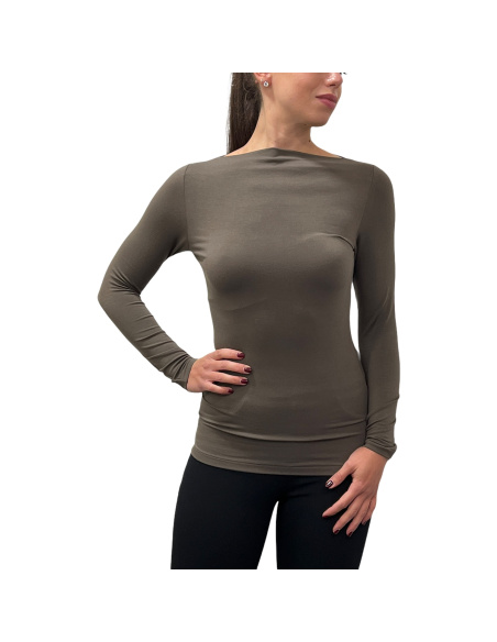 Pull Col Bateau Manches Longues Micro Modal, Venere, Softy Madiva VENERE-BARCHETTA