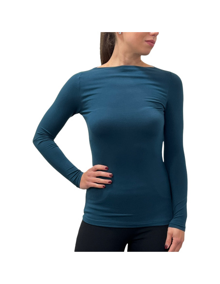 Pull Col Bateau Manches Longues Micro Modal, Venere, Softy Madiva VENERE-BARCHETTA