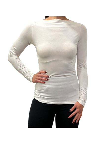 Pull Col Bateau Manches Longues Micro Modal, Venere, Softy Madiva VENERE-BARCHETTA