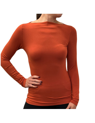 Pull Col Bateau Manches Longues Micro Modal, Venere, Softy Madiva VENERE-BARCHETTA