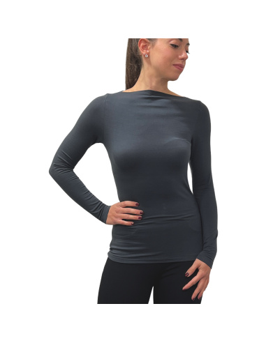 Long Sleeved Sweater Boat Neck Micro Modal, Venere, Softy Madiva VENERE-BARCHET