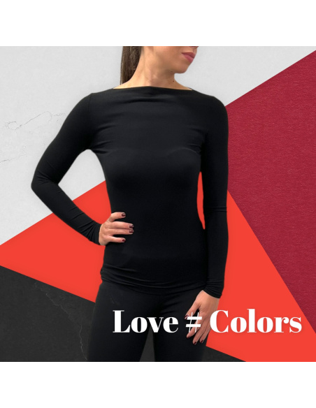 Long Sleeved Sweater Boat Neck Micro Modal, Venere, Softy Madiva VENERE-BARCHET