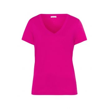 T-Shirt Manches Courtes Col V, Sleep & Lounge - Fuschia, Hanro, 077876-1370