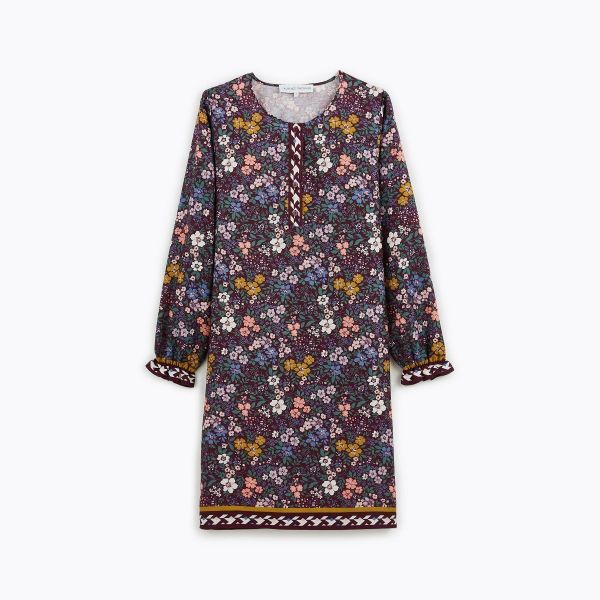 Chemise De Nuit Courte Manches Longues, Mabon-Grenat, Laurence Tavernier 2221142