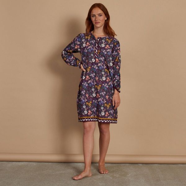 Chemise De Nuit Courte Manches Longues, Mabon-Grenat, Laurence Tavernier 2221142